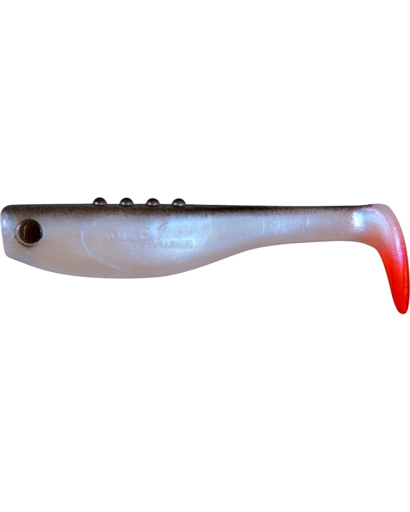 Guma Dragon Ripper Bandit 4" 10cm Pearl Ps Black Silver Glitter Red Tail 3szt.