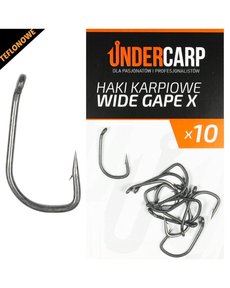 Teflonowe Haki Karpiowe Undercarp Wide Gape X Nr 4 10szt.