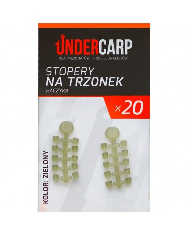 Stopery Undercarp Do Blokowania Przynęt Na Trzonek Haczyka Zielone 20szt.