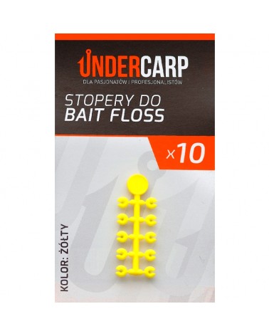 Stopery Undercarp Do Blokowania Przynęt Kulek Na Nici Bait Floss Żółte 10szt.