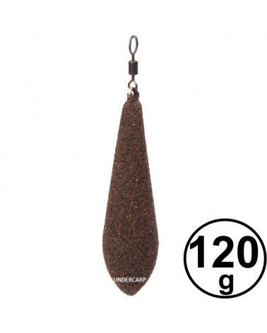 Ciężarek Karpiowy Undercarp Do Dalekich Rzutów Pocisk Z Krętlikiem Brązowy 120g