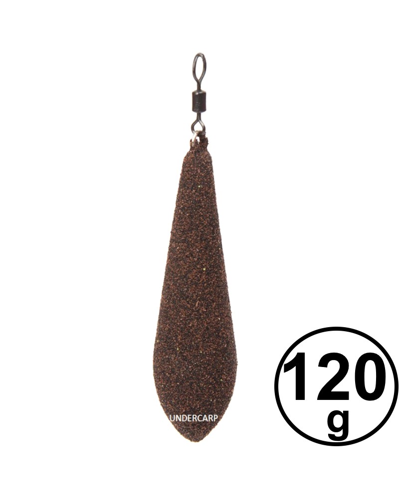 Ciężarek Karpiowy Undercarp Do Dalekich Rzutów Pocisk Z Krętlikiem Brązowy 120g