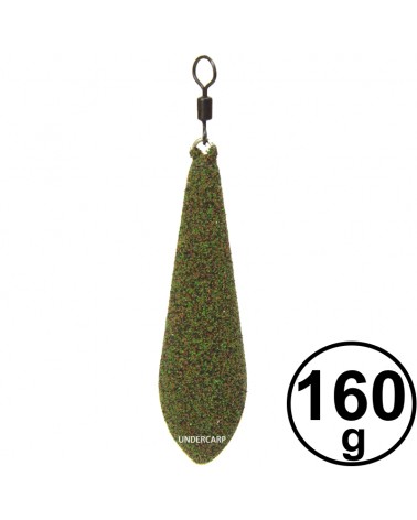 Ciężarek Karpiowy Undercarp Do Dalekich Rzutów Pocisk Z Krętlikiem Zielony 160g