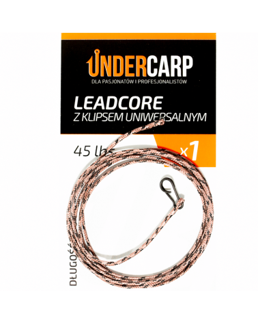 Leadcore Undercarp Z Klipsem Uniwersalnym 45lbs 100cm Brązowy 1szt.