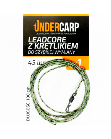 Leadcore Undercarp Z Krętlikiem Do Szybkiej Wymiany 45lbs 100cm Zielony 1szt.