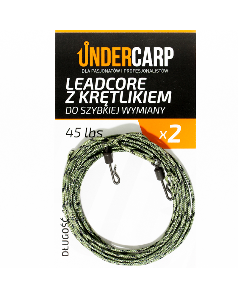 Leadcore Undercarp Z Krętlikiem Do Szybkiej Wymiany 45lbs 100cm Zielony 2szt.