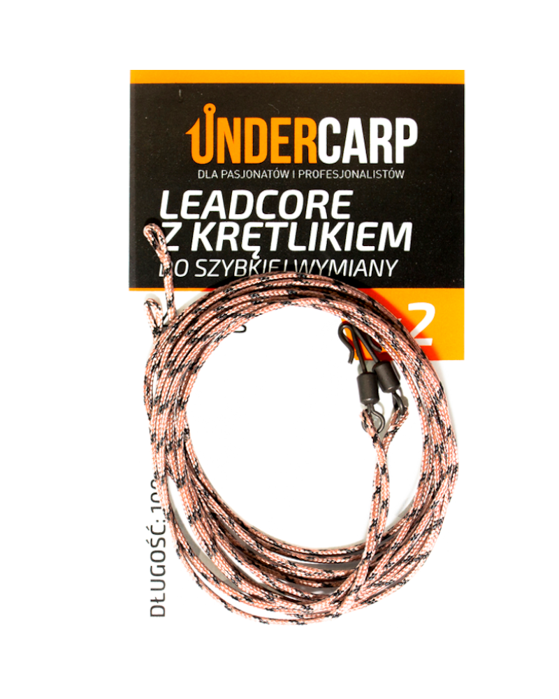 Leadcore Undercarp Z Krętlikiem Do Szybkiej Wymiany 45lbs 100cm Brązowy 2szt.