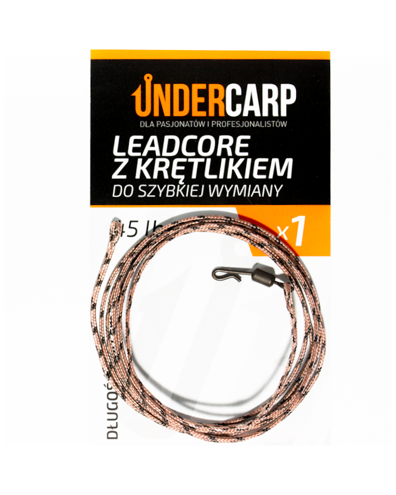 Leadcore Undercarp Z Krętlikiem Do Szybkiej Wymiany 45lbs 100cm Brązowy 1szt.