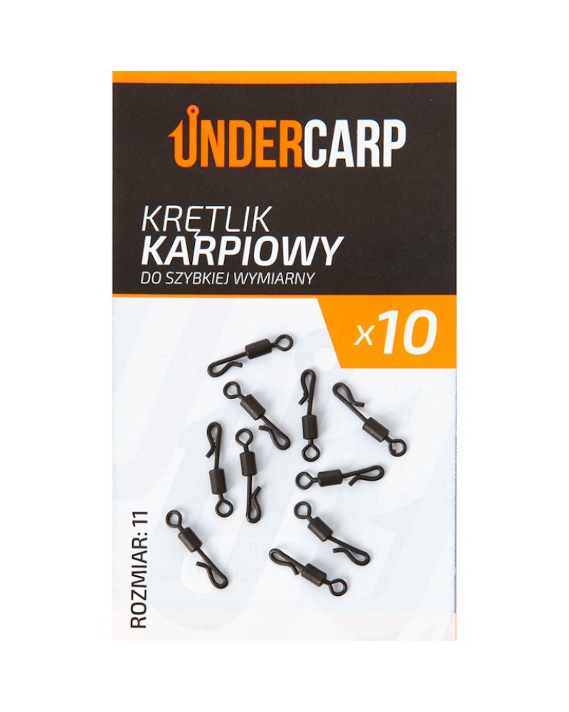 Krętlik Karpiowy Undercarp Do Szybkiej Wymiany Przyponów Method Feeder Nr 11 10szt.