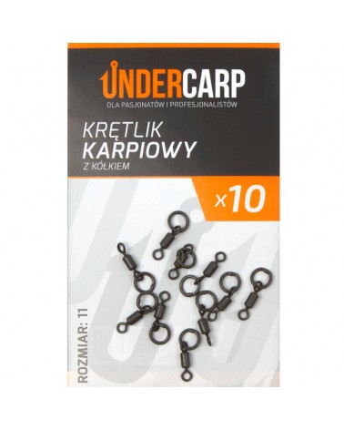 Krętlik Karpiowy Z Kółkiem Undercarp Do Przyponów Karpiowych Ring Swivel Nr 11 10szt.