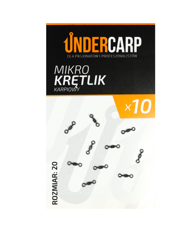 Krętlik Karpiowy Undercarp Micro Carp Rig Swivel Nr 20 10szt.