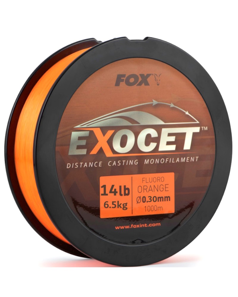 Żyłka Karpiowa Fox Exocet Fluoro Orange Mono 0.30mm 14lb 6.5kg 1000m