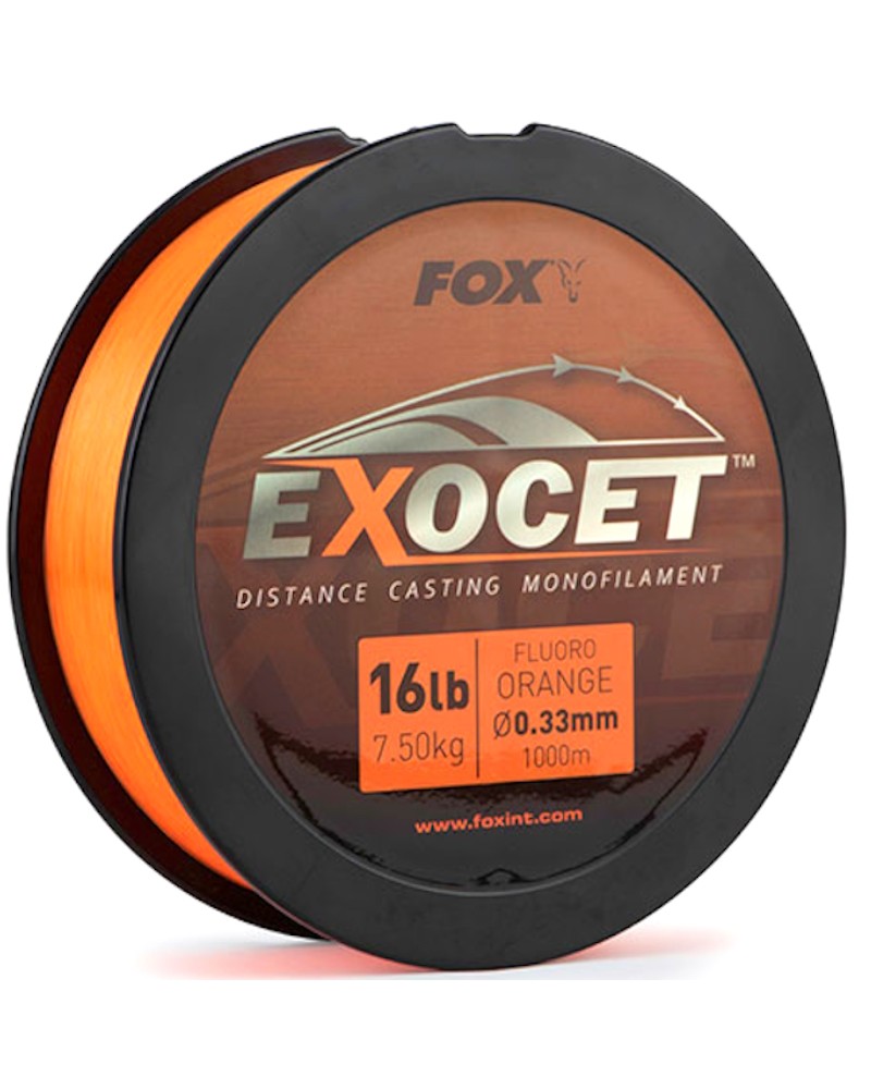 Żyłka Karpiowa Fox Exocet Fluoro Orange Mono 0.33mm 16lb 7.5kg 1000m