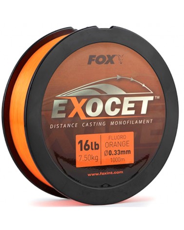 Żyłka Karpiowa Fox Exocet Fluoro Orange Mono 0.33mm 16lb 7.5kg 1000m