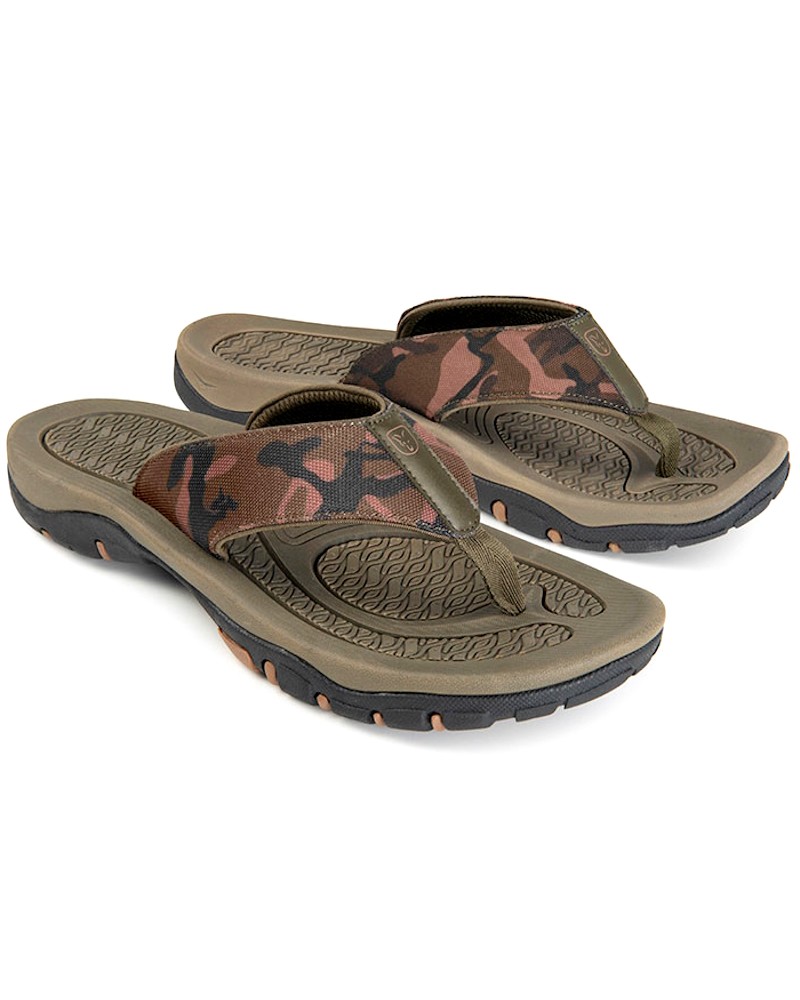 Klapki Japonki Wędkarskie Fox Flip Flop Camo Khaki Rozmiar 10/44