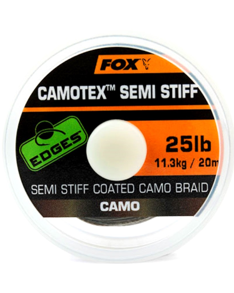 lecionka Przyponowa Fox Edges W Otulinie Camotex Semi Stiff Camo 11.3kg 25lb 20m