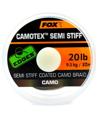 Plecionka Przyponowa Fox Edges W Otulinie Camotex Semi Stiff Camo 9.1kg 20lb 20m