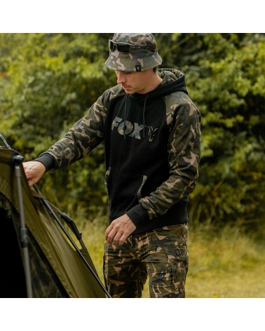 Bluza Z Kapturem Fox Black Camo Raglan Hoodie XXL