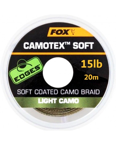 Plecionka Przyponowa Fox Edges W Otulinie Camotex Soft Light Camo 6.8kg 15lb 20m