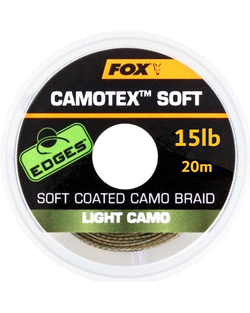Plecionka Przyponowa Fox Edges W Otulinie Camotex Soft Light Camo 6.8kg 15lb 20m
