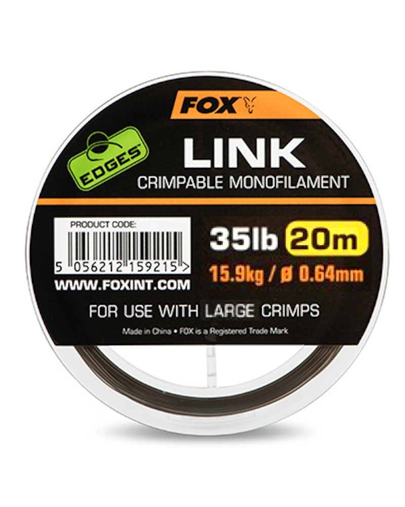 Materiał Na Przypony Karpiowe Fox Edges Link Trans Khaki Mono 0.64mm 35lb 15.9kg 20m