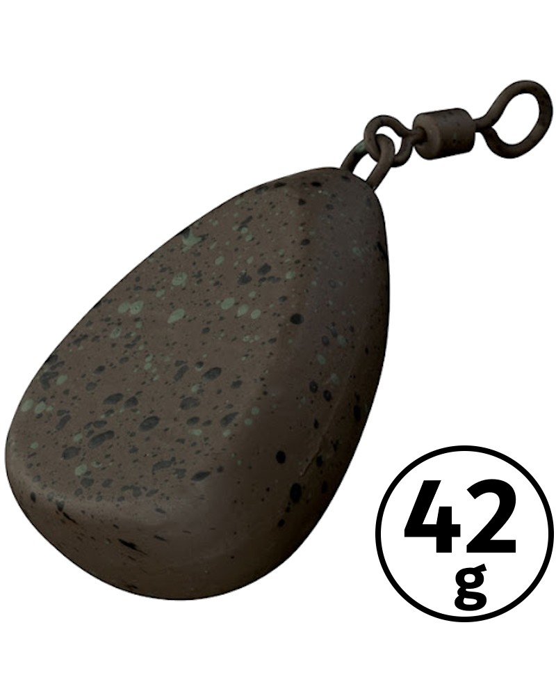 Ciężarek Karpiowy Z Krętlikiem Fox Camotex Flat Pear Swivel Lead 1.5oz 42g