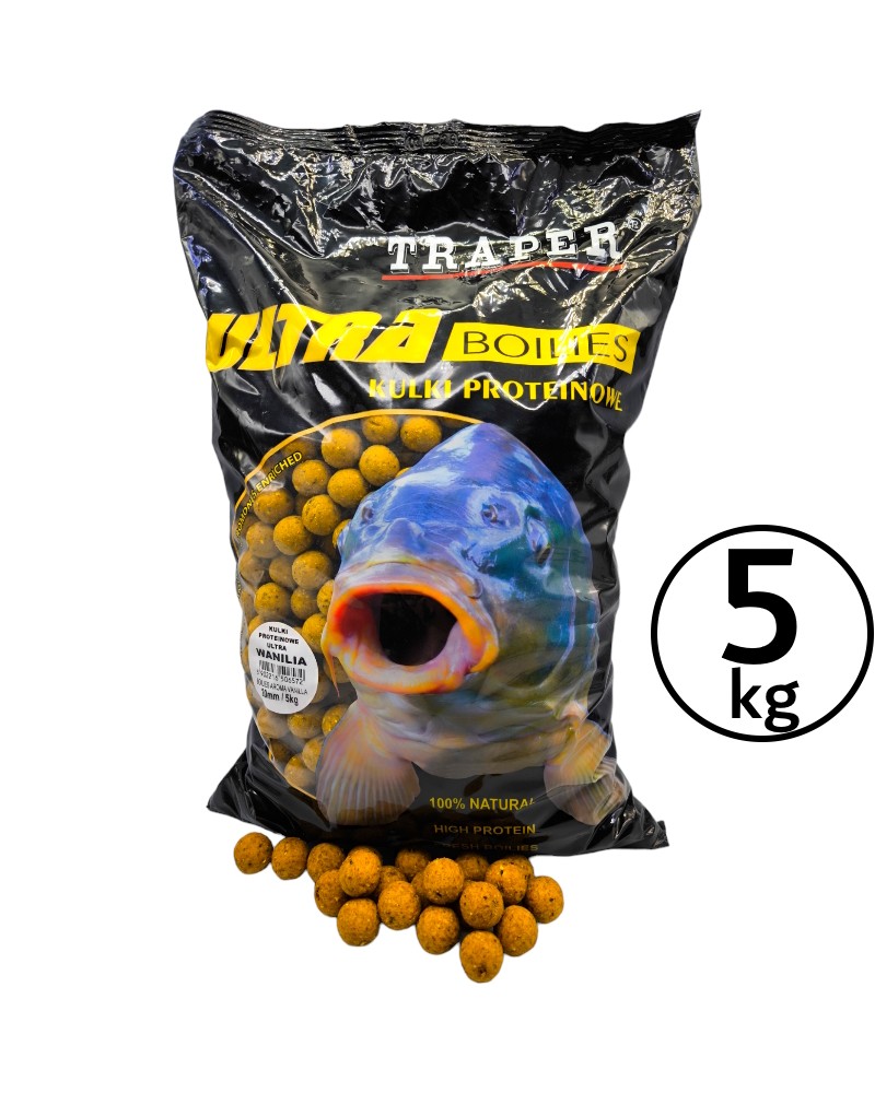 Kulki Proteinowe Traper Ultra Zanętowe Wanilia 20mm 5kg