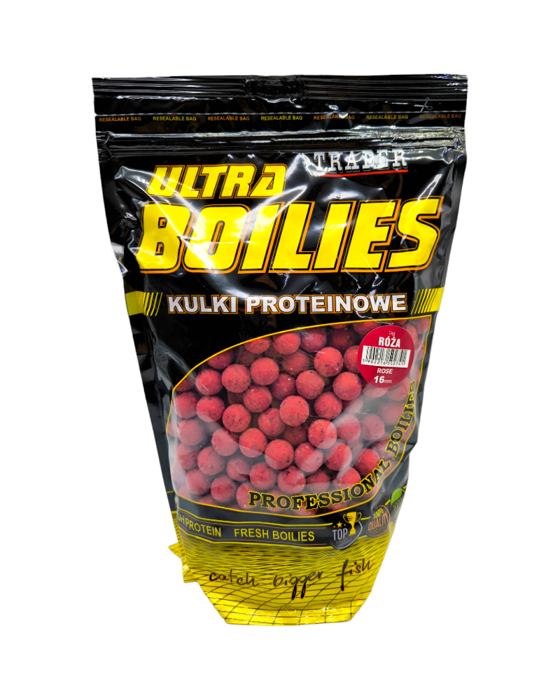 Kulki Proteinowe Traper Ultra Zanętowe Róża 16mm 1kg