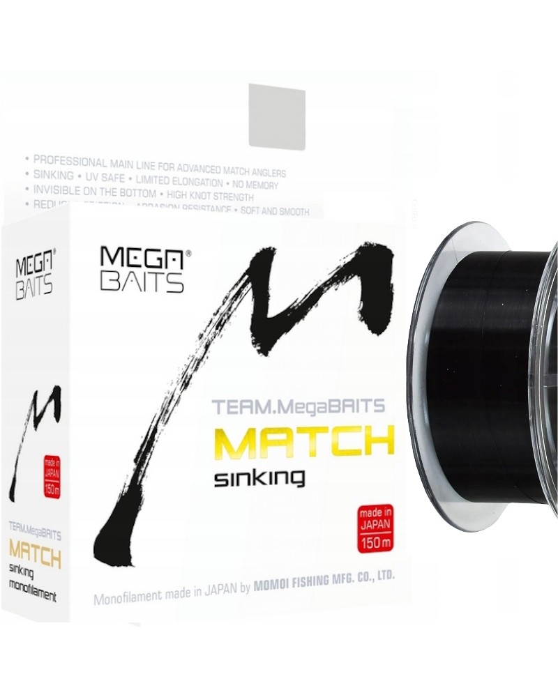 Żyłka Dragon Team Megabaits Sinking Match Momoi 0.22mm 5.10kg 150m Czarna