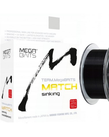 Żyłka Dragon Team Megabaits Sinking Match Momoi 0.22mm 5.10kg 150m Czarna