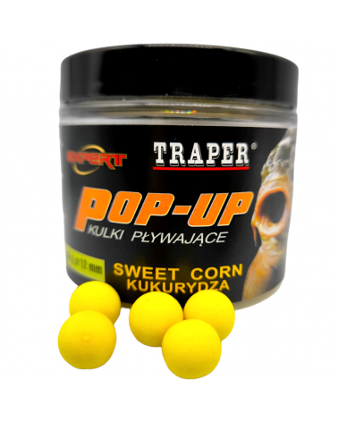 Kulki Proteinowe Traper Pływające Pop-Up Słodka Kukurydza Słodka Kukurydza Sweetcorn 12mm 50g