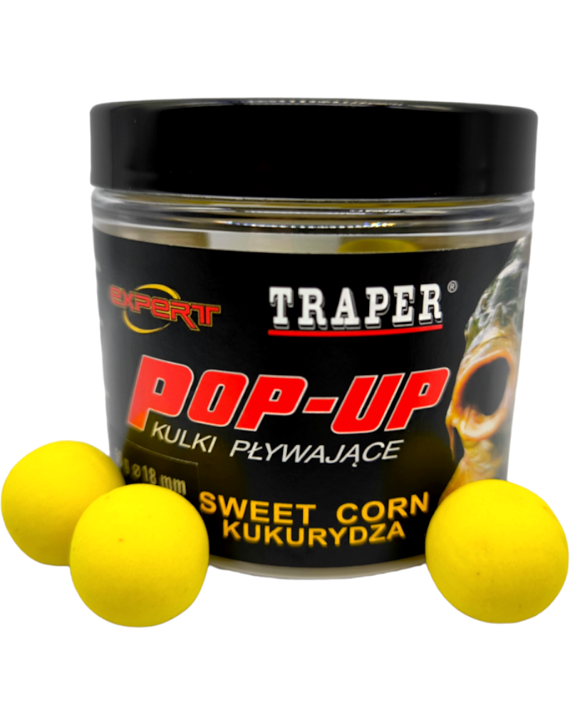 Kulki Proteinowe Traper Pływające Pop-Up Słodka Kukurydza Słodka Kukurydza Sweetcorn 18mm 50g