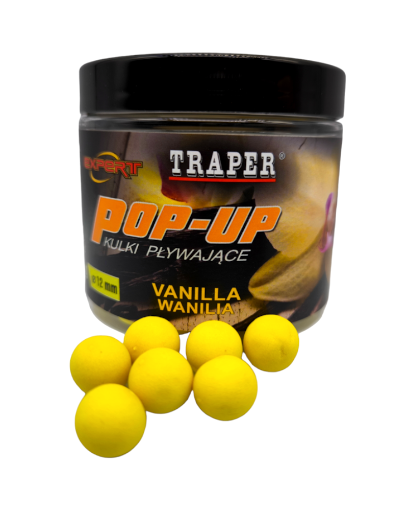 Kulki Proteinowe Traper Pływające Pop-Up Wanilia/Vanilla 12mm 50g