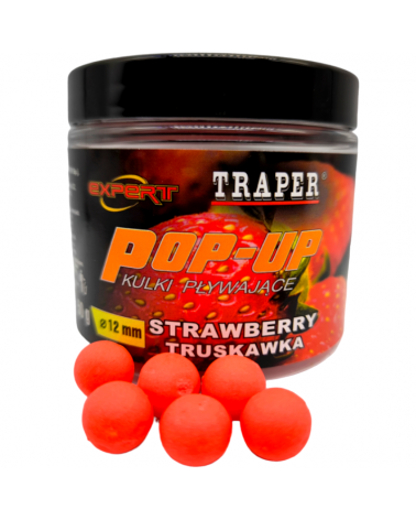 Kulki Proteinowe Traper Pływające Pop-Up Truskawka Strawberry 12mm 50g