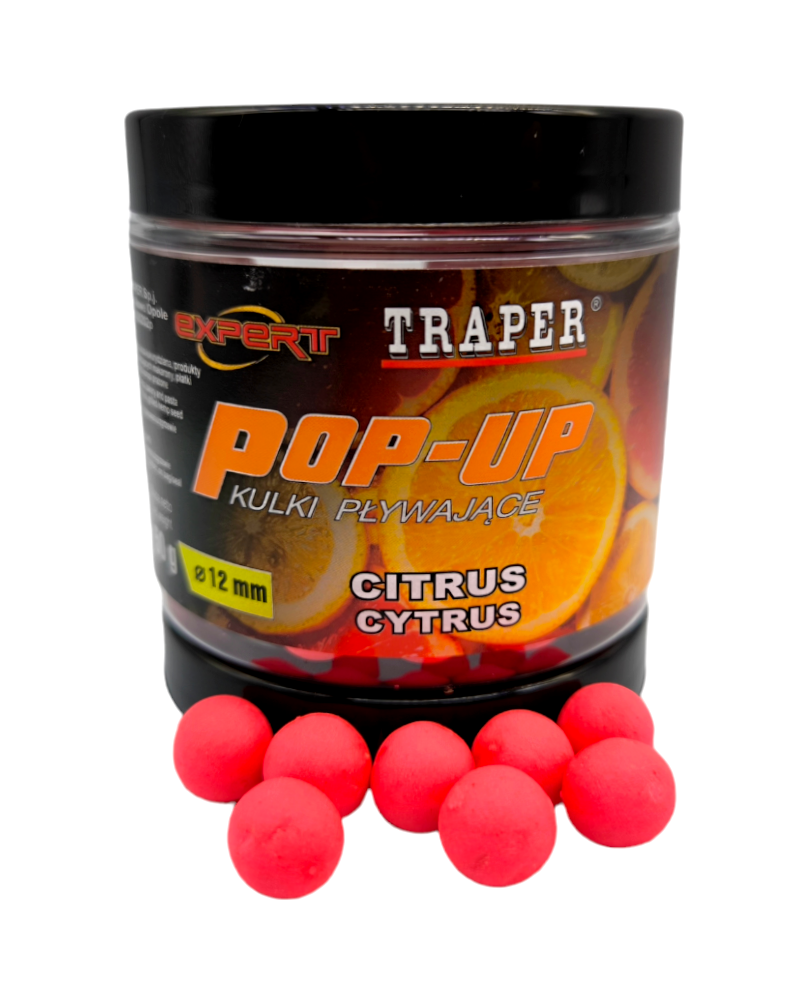Kulki Proteinowe Traper Pływające Pop-Up Citrus Cytrus 12mm 50g