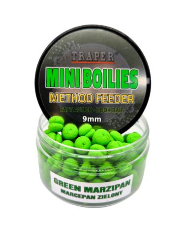 Kulki Traper Boilies Burger Method Feeder Marcepan Zielony Green Marzipan 9mm 50g