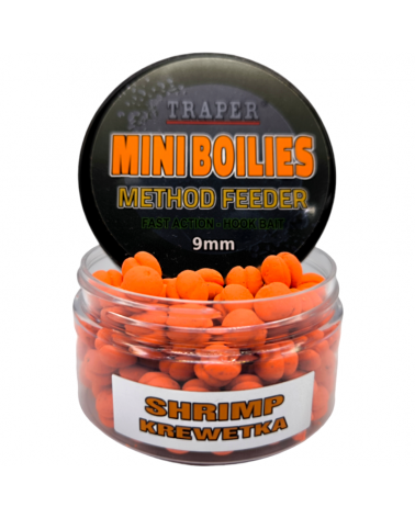 Kulki Traper Boilies Burger Method Feeder Krewetka Shrimp 9mm 50g