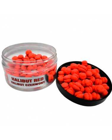 Kulki Traper Boilies Burger Method Feeder Halibut Czerwony Red 9mm 50g