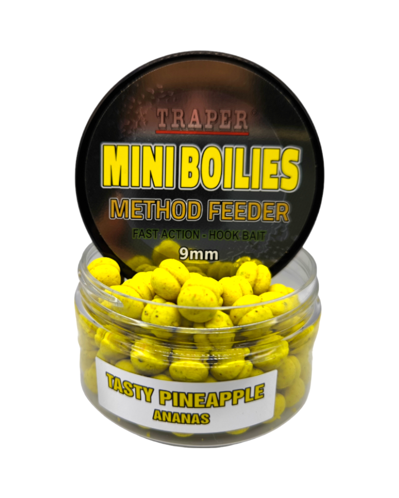 Kulki Traper Boilies Burger Method Feeder Ananas Tasty Pineapple 9mm 50g