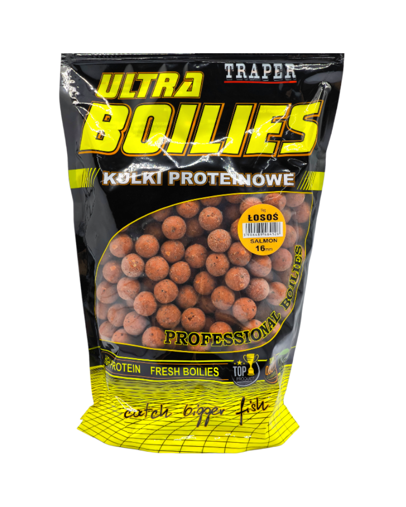 Kulki Proteinowe Traper Ultra Zanętowe Łosoś 16mm 1kg
