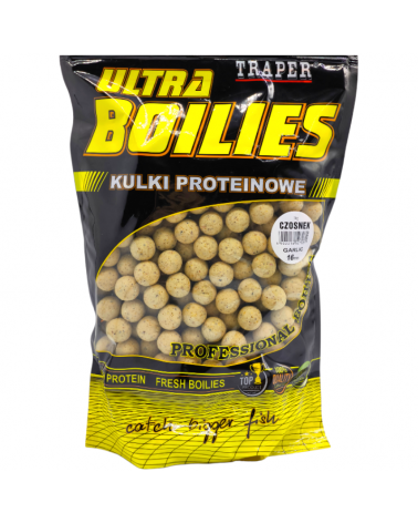 Kulki Proteinowe Traper Ultra Zanętowe Czosnek Garlic 16mm 1kg
