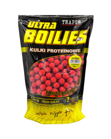 Kulki Proteinowe Traper Ultra Zanętowe Cytrus Citrus 16mm 1kg