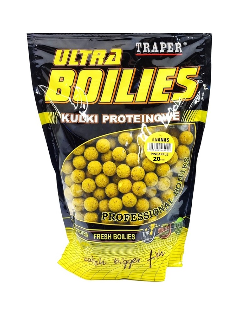 Kulki Proteinowe Traper Ultra Zanętowe Ananas 20mm 1kg