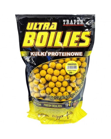 Kulki Proteinowe Traper Ultra Zanętowe Kukurydza Sweetcorn 20mm 1kg
