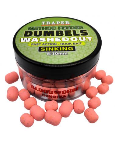 Dumbels Traper WashedOut Sinking 8-10mm/50g Ochotka Bloodworm