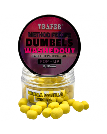 Dumbels Traper WashedOut Pop-Up 8-10mm 30g Wanilia Vanilla
