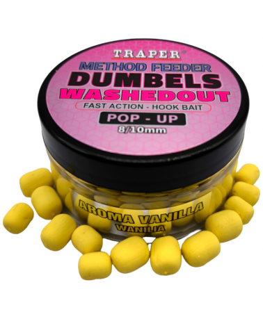Dumbels Traper WashedOut Pop-Up 8-10mm 30g Wanilia Vanilla