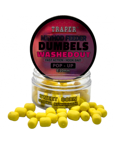 Dumbels Traper WashedOut Pop-Up 8-10mm 30g Słodka Kukurydza Sweetcorn