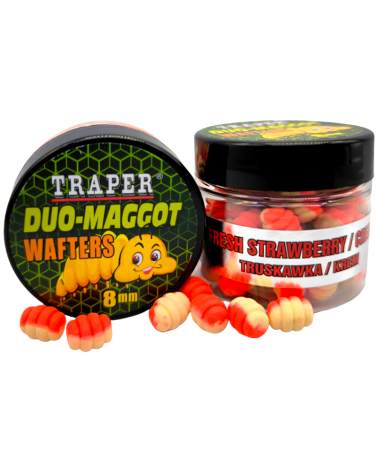 Wafters Traper Duo-Maggot Method Feeder 8mm 25g Truskawka/Krem Strawberry/Cream