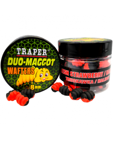 Wafters Traper Duo-Maggot Method Feeder 8mm 25g Truskawka-Strawberry/Halibut